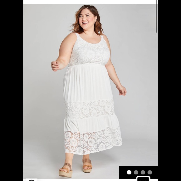 🫐💙🆕LB Lace Inset Midi - Picture 1 of 5